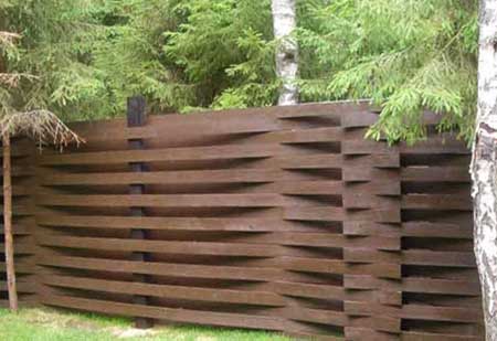 деревянный забор для дачи